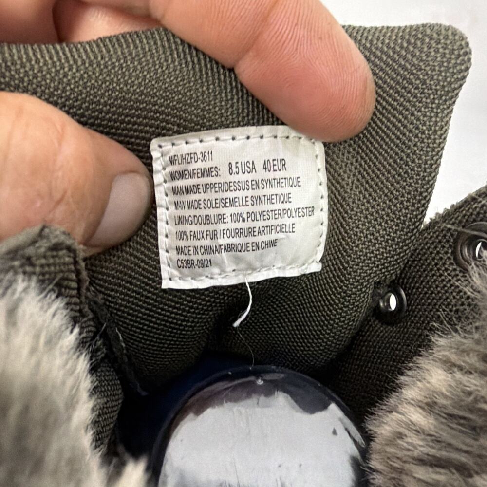 Lugz Green Empire Hi-Fur Lace-Up Women’s Outdoor Ankle Boots Size 8.5 Faux Fur - Picture 8 of 10